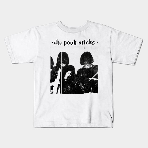 The Pooh Sticks  - - - Original Glitch Style Fan Art Kids T-Shirt by unknown_pleasures